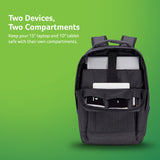 acer Travel Backpack (Gray), up to 15.6" Notebook and 10" Tablet, with Interior and Exterior Pockets