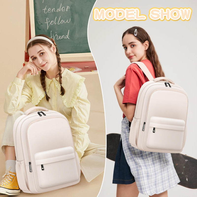 ADAISM Aesthetic Cute Backpack for School Kids Bookbags Student Backpacks for Teen Girls Preppy Casual Middle School Bag