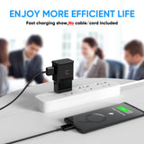 Adaptive Fast Charging Block USB Wall Charger Adapter Fits Samsung Galaxy S25/S24/S23/S22/S22 Ultra/S21/S20/S10/S9/S8/S7/Edge/Note 10 Quick Charge (Black, 2 Pack)