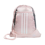 adidas Alliance Sackpack – Drawstring Backpack for Sports, Small Gym Bag, Sandy Pink/White/2, OSFA