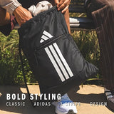 adidas Alliance Sackpack – Drawstring Backpack for Sports, Small Gym Bag, Sandy Pink/White/2, OSFA