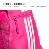 adidas Alliance Sackpack – Drawstring Backpack for Sports, Small Gym Bag, Team Shock Pink 2/White/3, OSFA