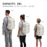 adidas Amplifier Backpack for Laptop, School and Gym, 28L, Alumina Beige/Rose Gold/Bungie, OSFA