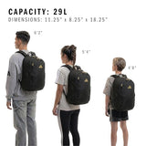 adidas Amplifier Backpack for Laptop, School and Gym, 28L, Black/Gold Metallic/Regular, OSFA