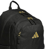 adidas Amplifier Backpack for Laptop, School and Gym, 28L, Black/Gold Metallic/Regular, OSFA