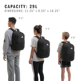 adidas Amplifier Backpack for Laptop, School and Gym, 28L, Black/White/Regular, OSFA