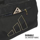 adidas Defender 5 Duffel Bag for Sports, Gym and Travel, Black/Gold Metallic, OSFA