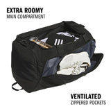 adidas Defender 5 Duffel Bag for Sports, Gym and Travel, Black/Silver Metallic, OSFA