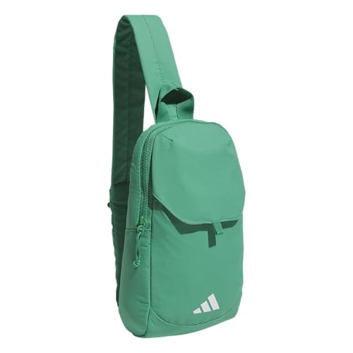 adidas Essentials 3 Crossbody – Sling Bag with Phone Pocket, Semi Court Green, OSFA | Backpacks4Less
