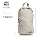 adidas Essentials Sling Small Crossbody Bag for Women and Men (5L), Bos Mini Monogram Wonder Beige/Black/2.0, One Size