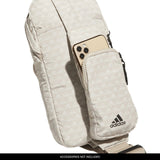 adidas Essentials Sling Small Crossbody Bag for Women and Men (5L), Bos Mini Monogram Wonder Beige/Black/2.0, One Size