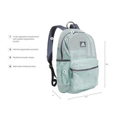 adidas Hermosa Mesh See-Through Backpack – Festival Concert Stadium Beach Bag, 29L, Semi Flash Aqua Blue/Onix Grey/2, OSFA