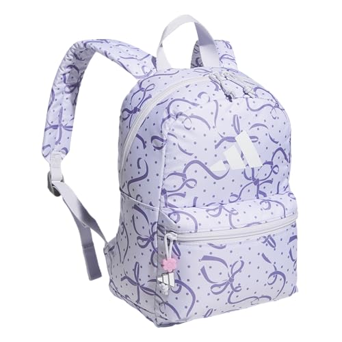adidas Kids Gotta-Have-It Mini Backpack – School Bag for Girls and Boys, 10L, Bow Print Frozen Purple/White, OSFA | Backpacks4Less