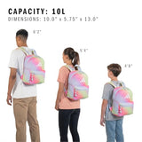 adidas Kids Gotta-Have-It Mini Backpack – School Bag for Girls and Boys, 10L, Spray Gradient Pulse Lime/Crystal Sky Blue, OSFA