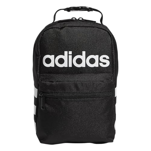 adidas Kids Santiago 2 Lunch Bag, Black/White/2.0 , One Size | Backpacks4Less