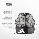 adidas Stadium Mesh Soccer Bag, Laundry Bag, Heavy Duty Soccer Ball Bags for Coaches, Men and Women, Holds Up To 15 Balls