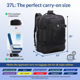 Aerolite AA & Delta Airlines Travel Backpack for Adults - Maximium Size Personal Item Backpack 18”x14”x9” with YKK Zippers | Lightweight & Eco Friendly Shoulder Backpack with USB Charging Port