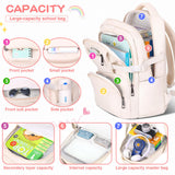 AFGWK Cute Backpack for School Girls Kids Aesthetic School Bag Backpack for Women Travel Laptop Child Bookbags