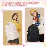 AFGWK Cute Backpack for School Girls Kids Aesthetic School Bag Backpack for Women Travel Laptop Child Bookbags