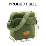AfitLulu Messenger Bag for Man, Commuting Canvas Crossbody Bag with 3-Layer Zipper, Satchel Bag for Business Bag (military green)