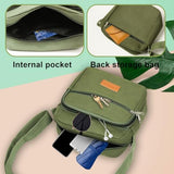 AfitLulu Messenger Bag for Man, Commuting Canvas Crossbody Bag with 3-Layer Zipper, Satchel Bag for Business Bag (military green)