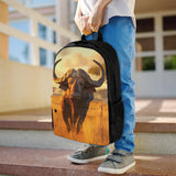 African Buffalo Sunset Backpack with Pocket Travel Daypack Laptop Lightweight Gear Bag for Office Commute Travel