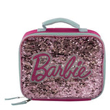 AI ACCESSORY INNOVATIONS Barbie 4 Piece Backpack Set, Sparkle & Shine with this Magic Flip Sequin School Bag for Girls with Zip Front Pocket, Pink