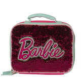 AI ACCESSORY INNOVATIONS Barbie 4 Piece Backpack Set, Sparkle & Shine with this Magic Flip Sequin School Bag for Girls with Zip Front Pocket, Pink