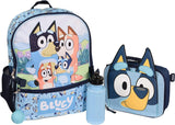 AI ACCESSORY INNOVATIONS Bluey 4 Piece Backpack Set for Pre School Girls & Boys, Kids 16" School Bag