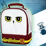AI ACCESSORY INNOVATIONS Harry Potter Hedwig the Owl Gryffindor House Dual Compartment Insulated Lunch Box Tote Bag 10"