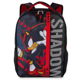 AI ACCESSORY INNOVATIONS Sonic The Hedgehog Backpack for Boys & Girls, Shadow 16 Inch Schoolbag with Reflective Ink, Black