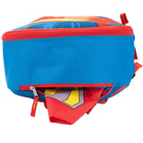 AI ACCESSORY INNOVATIONS Superman 2 Piece Backpack Set, Boys 16" Superhero School Bag with Detachable Cape, Lunch Box