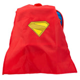 AI ACCESSORY INNOVATIONS Superman 2 Piece Backpack Set, Boys 16" Superhero School Bag with Detachable Cape, Lunch Box