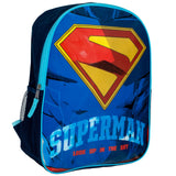 AI ACCESSORY INNOVATIONS Superman Backpack, 15" Superhero School Bag for Boys, Blue