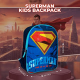 AI ACCESSORY INNOVATIONS Superman Backpack, 15" Superhero School Bag for Boys, Blue