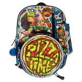 AI ACCESSORY INNOVATIONS Teenage Mutant Ninja Turtles 5 PC Backpack Set, Raphael, Leonardo, Donatello, & Michelangelo 16” School Bag, TMNT Bookbag, Blue