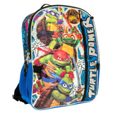 AI ACCESSORY INNOVATIONS Teenage Mutant Ninja Turtles 5 PC Backpack Set, Raphael, Leonardo, Donatello, & Michelangelo 16” School Bag, TMNT Bookbag, Blue