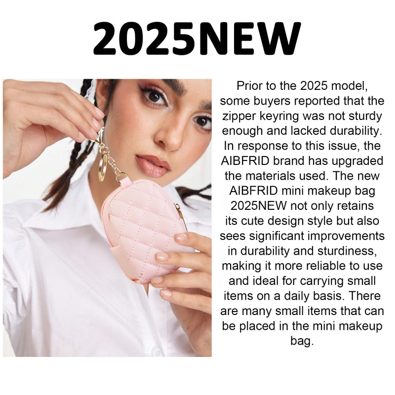 AIBFRID 4Pcs Mini Backpack Keychain,Cute Cosmetic Bag for Women Christmas Gifts,PU Leather Makeup Bag Key Pocket Lipstick Bag Card Holder Data Cable Organizer Zipper Pouch (black beige pink gray)