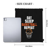 AIMASTZ Eat Sleep Basketball Repeat Unisex Drawstring Backpack Bag Sport Gym Swim Travel Sackpack