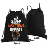 AIMASTZ Eat Sleep Basketball Repeat Unisex Drawstring Backpack Bag Sport Gym Swim Travel Sackpack