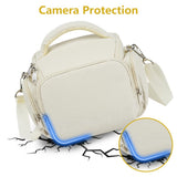 Ainiv DSLR Camera Bag, Waterproof Anti - Shock SLR Camera Case, Large Adjustable Shoulder Strap Camera Backpack, Portable Crossbody Single Shoulder Backpacks Compatible with Canon, Sony, Nikon, Beige