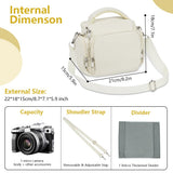 Ainiv DSLR Camera Bag, Waterproof Anti - Shock SLR Camera Case, Large Adjustable Shoulder Strap Camera Backpack, Portable Crossbody Single Shoulder Backpacks Compatible with Canon, Sony, Nikon, Beige