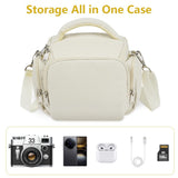 Ainiv DSLR Camera Bag, Waterproof Anti - Shock SLR Camera Case, Large Adjustable Shoulder Strap Camera Backpack, Portable Crossbody Single Shoulder Backpacks Compatible with Canon, Sony, Nikon, Beige