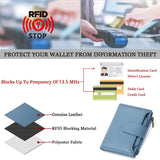 Airkit Small Wallet Women RFID Blocking Soft Leather Bifold Compact Card Holder Wallet for Women with Zipper Coin Pocket 4 ID Window