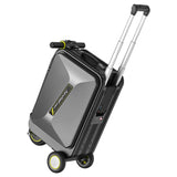 Airwheel SE3SX Smart Riding Electric Luggage, Carry on suitcase, New Upgraded Lightweight Model with TSA Lock, USB Charging for Effortless Travel (matte black)