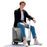 Airwheel SE3SX Smart Riding Electric Luggage, Carry on suitcase, New Upgraded Lightweight Model with TSA Lock, USB Charging for Effortless Travel (matte black)