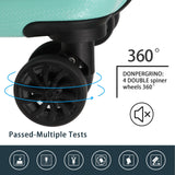 Aklsvion Luggage Sets 3 Piece(20/24/28) - Suitcase Set - Luggage with Wheels - PC + ABS Durable Lightweight Rotating hardshell suitcase 5PCS(Mint Green)…