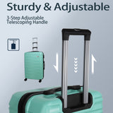 Aklsvion Luggage Sets 3 Piece(20/24/28) - Suitcase Set - Luggage with Wheels - PC + ABS Durable Lightweight Rotating hardshell suitcase 5PCS(Mint Green)…