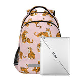 ALAZA Cute Tigers on Pink Backpack for Students Boys Girls School Bag Travel Daypack