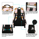 ALAZA Cute Tigers on Pink Backpack for Students Boys Girls School Bag Travel Daypack